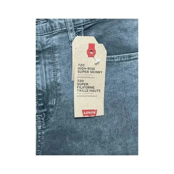 NEW  LEVI'S 720 HIGH-RISE SUPER SKINNY - Skinny jeans‎ Cancel club Grey - Picture 4 of 7